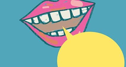 Illustration eines sprechenden Mundes